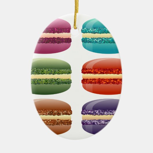 Regenbogenmacarons Keramikornament (Vorne)
