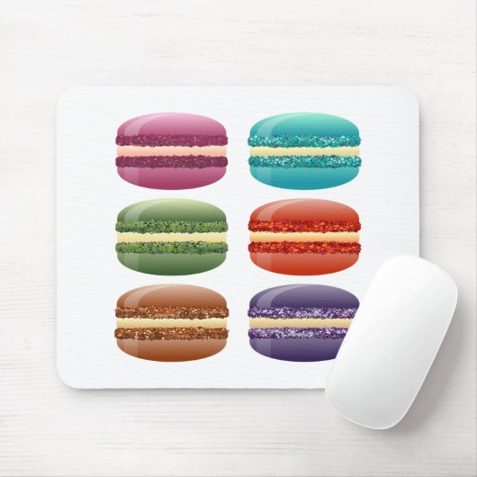 Regenbogenmacarons Mousepad (Mit Mouse)