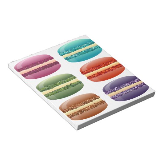 Regenbogenmacarons Notizblock (angewinkelt)