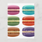 Regenbogenmacarons Postkarte (Vorderseite)
