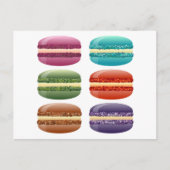 Regenbogenmacarons Postkarte (Vorderseite)