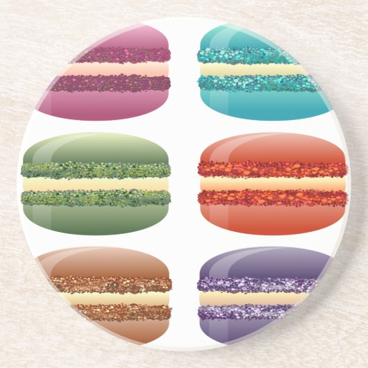 Regenbogenmacarons Untersetzer (Vorne)