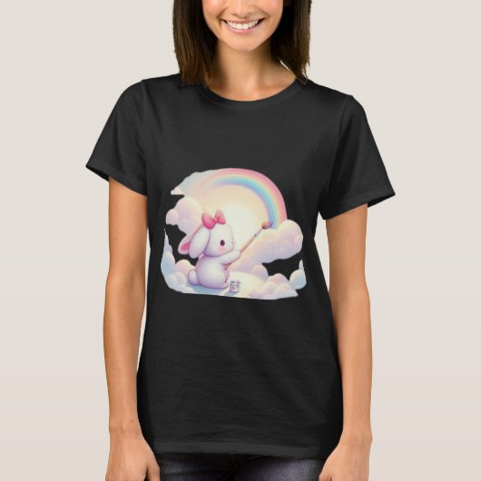 Regenbogenmacher – Das kreative Kaninchen T-Shirt (Vorderseite)
