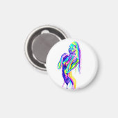 Regenbogenmädchen Magnet (Vorderseite/Rückseite)