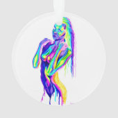 Regenbogenmädchen Ornament (Rückseite)