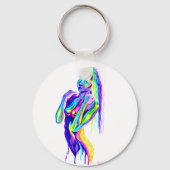 Regenbogenmädchen Schlüsselanhänger (Vorderseite)