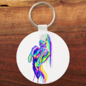 Regenbogenmädchen Schlüsselanhänger (Vorderseite)