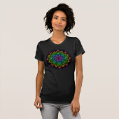 Regenbogenmandala-Damen-Shirt T-Shirt (Vorne ganz)