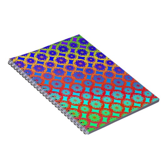 Regenbogenmandala-Fraktal-Muster Notizblock (Rechte Seite)