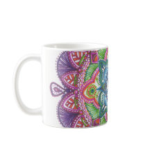Regenbogenmandala-Kaffee-Tasse