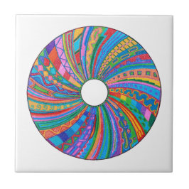 Regenbogenmandala-Keramik-Fliese, Kunst-Fliese Fliese