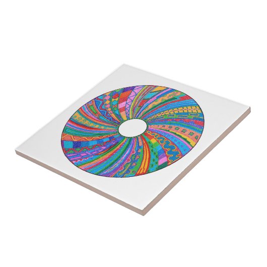 Regenbogenmandala-Keramik-Fliese, Kunst-Fliese Fliese (Seite)