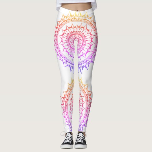 Regenbogenmandala-Leggings Leggings (Vorderseite)