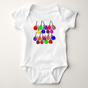 Regenbogenmandolin Baby Strampler