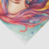 Regenbogenmeere: Meerjungfrau in Pastellfarben Seidenpapier (Detail)