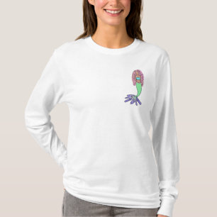 Regenbogenmeerjungfrau rosa blau lila grün schwarz T-Shirt