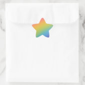 Regenbogenmittel Stern-Aufkleber (Tasche)