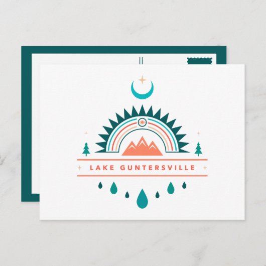 Regenbogenmond Guntersville Postkarte (Vorne/Hinten)