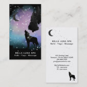 *~* Regenbogenmond Howling Wolf Pine Trees Kosmisc Visitenkarte (Vorne/Hinten)