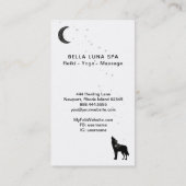 *~* Regenbogenmond Howling Wolf Pine Trees Kosmisc Visitenkarte (Rückseite)