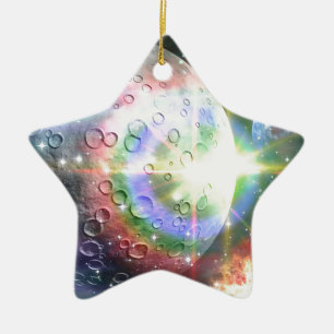 Regenbogenmond Keramikornament