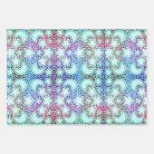 Regenbogenmond mit Galaxy-Glühstern Geschenkpapier Set (Vorderseite)