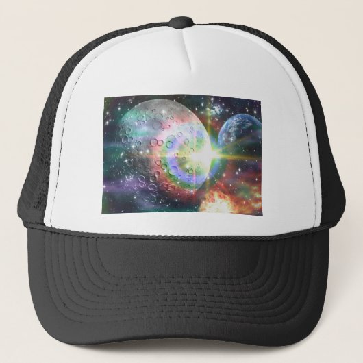 Regenbogenmond Truckerkappe (Vorderseite)