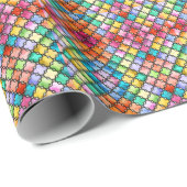 Regenbogenmosaik Geschenkpapier (Rolleneckpunkt)