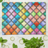 Regenbogenmosaik Geschirrtuch (Gefaltet)