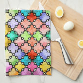 Regenbogenmosaik Geschirrtuch (Viertel Falte)