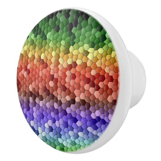 Regenbogenmosaik Keramikknauf (Rechts)