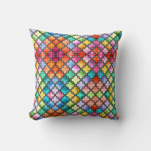 Regenbogenmosaik Kissen