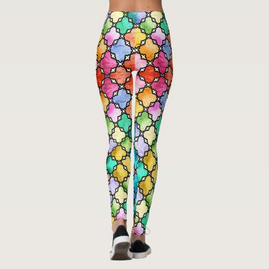 Regenbogenmosaik Leggings (Rückseite)