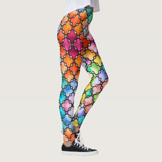 Regenbogenmosaik Leggings (Rechts)