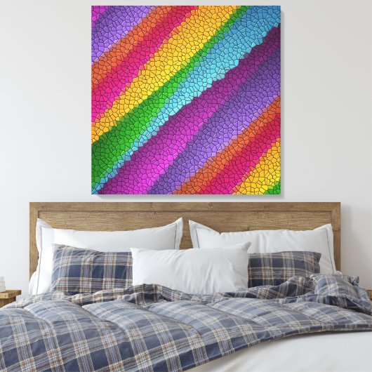 Regenbogenmosaik Leinwanddruck (Insitu (Schlafzimmer))