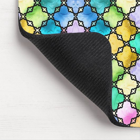 Regenbogenmosaik Mousepad (Ecke)
