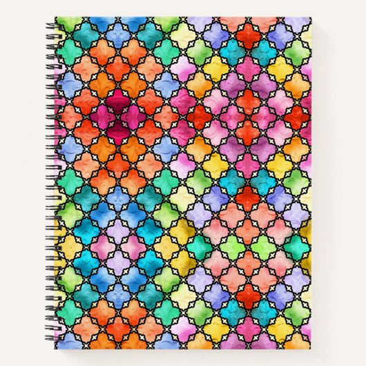 Regenbogenmosaik Notizblock (Vorderseite)