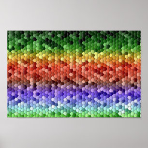 Regenbogenmosaik Poster