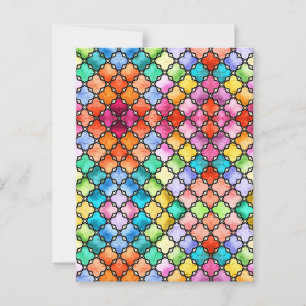 Regenbogenmosaik Postkarte