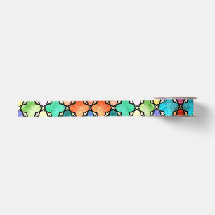 Regenbogenmosaik Satinband
