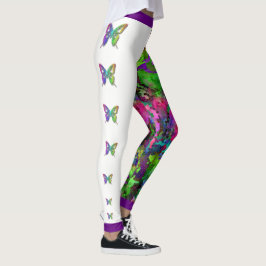 [Regenbogenmosaik] Schmetterlinge mit festem Glass Leggings