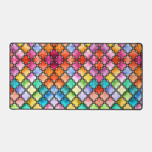 Regenbogenmosaik Schreibtischunterlage