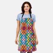 Regenbogenmosaik Schürze (Getragen)