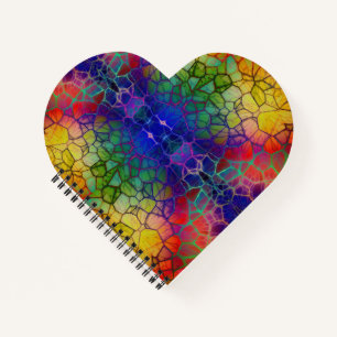Regenbogenmosaik - verklebter Glass-Look Notizblock