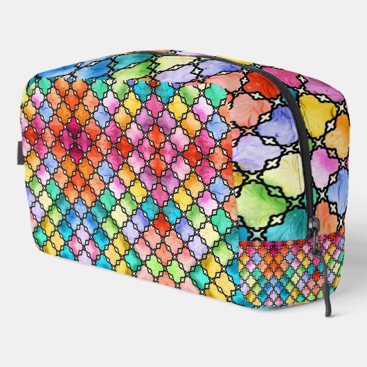 Regenbogenmosaik Waschbeutel (Rechte Ecke)