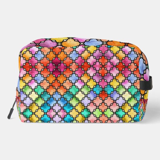 Regenbogenmosaik Waschbeutel (Rückseite)