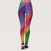 Regenbogenmosaike Leggings (Rückseite)