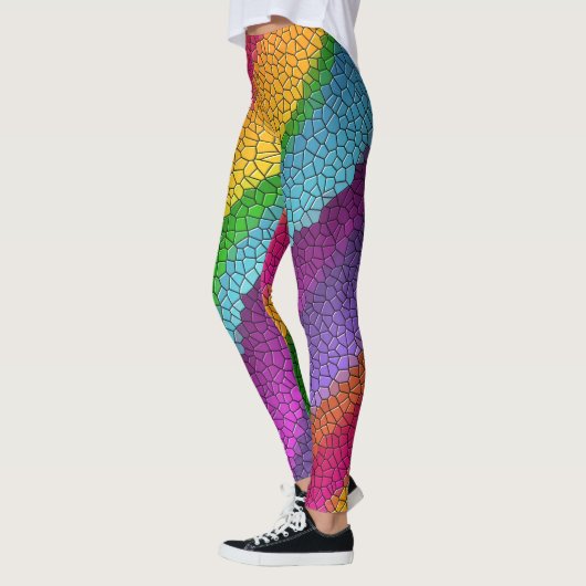Regenbogenmosaike Leggings (Links)