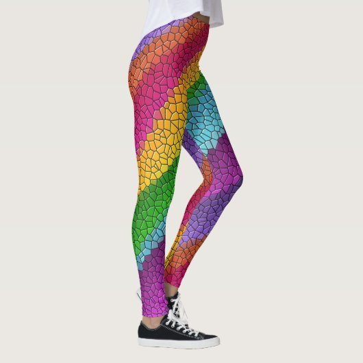 Regenbogenmosaike Leggings (Rechts)