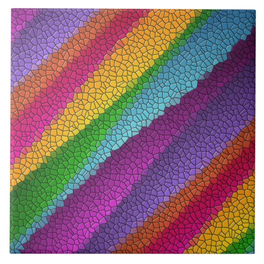 Regenbogenmosaikfliese Fliese (Vorderseite)